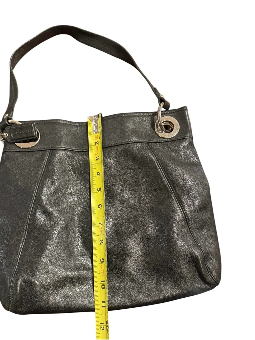 Coach Ashley Pleated Hobo Bag, Black Leather, Style F17605